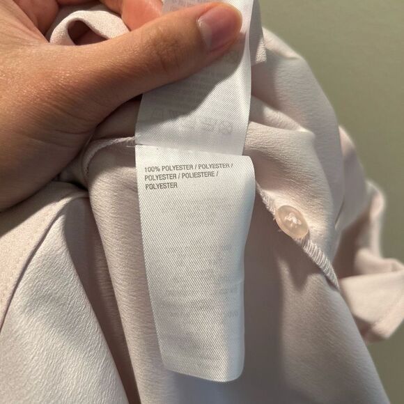 NWT Size 8 Elizabeth & Clarke Women’s Cosmetic Pink Button Down Blouse Sleeveles - Picture 6 of 8